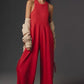Anthropologie Daily Practice Red Horizon Wide Leg Jumpsuit (M)