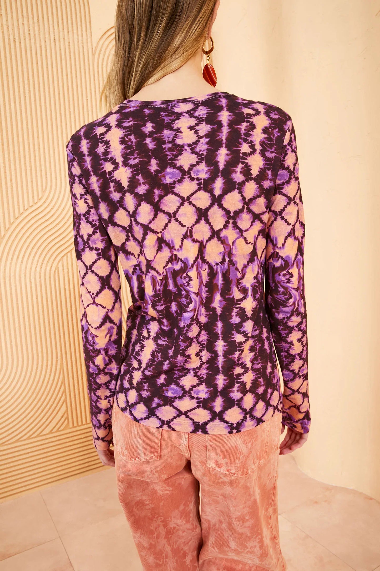 NEW Ulla Johnson Eve Top in Wisteria Purple Pink Tie Dye (S)