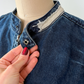 OMM Blue Denim Distressed Patchwork Jean Moto Jacket (L)