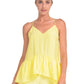 Cinq á Sept ' Janet ' Yellow Rose Silk Ruffle Tank Top (XS/S)