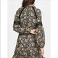 Veronica Beard Ida Floral Silk Yellow Blue Black Mini Dress