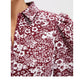 Hyacinth House Begonia Maroon Floral Zip Front Mini Dress (S)