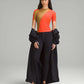 Lululemon Asymmetrical Ribbed Cotton T-Shirt in Solar Orange and Beige (XL)