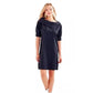 Finley Skipper Black Folded Neck Shift Dress (M)