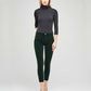 L’AGENCE Marguerite High Rise Velvet Slim Pants in Evergreen (28 or 6)