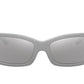 Dolce & Gabbana DG6188 Grey/Light Grey Mirrored (3415/6G) Unisex Sunglasses
