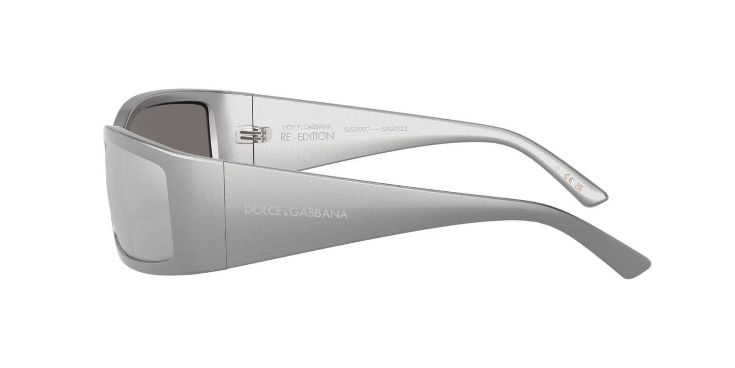 Dolce & Gabbana DG6188 Grey/Light Grey Mirrored (3415/6G) Unisex Sunglasses
