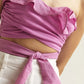 NEW Anthropologie Pink Ruffle Wrap and Tie Tube Top (S)