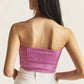 NEW Anthropologie Pink Ruffle Wrap and Tie Tube Top (S)