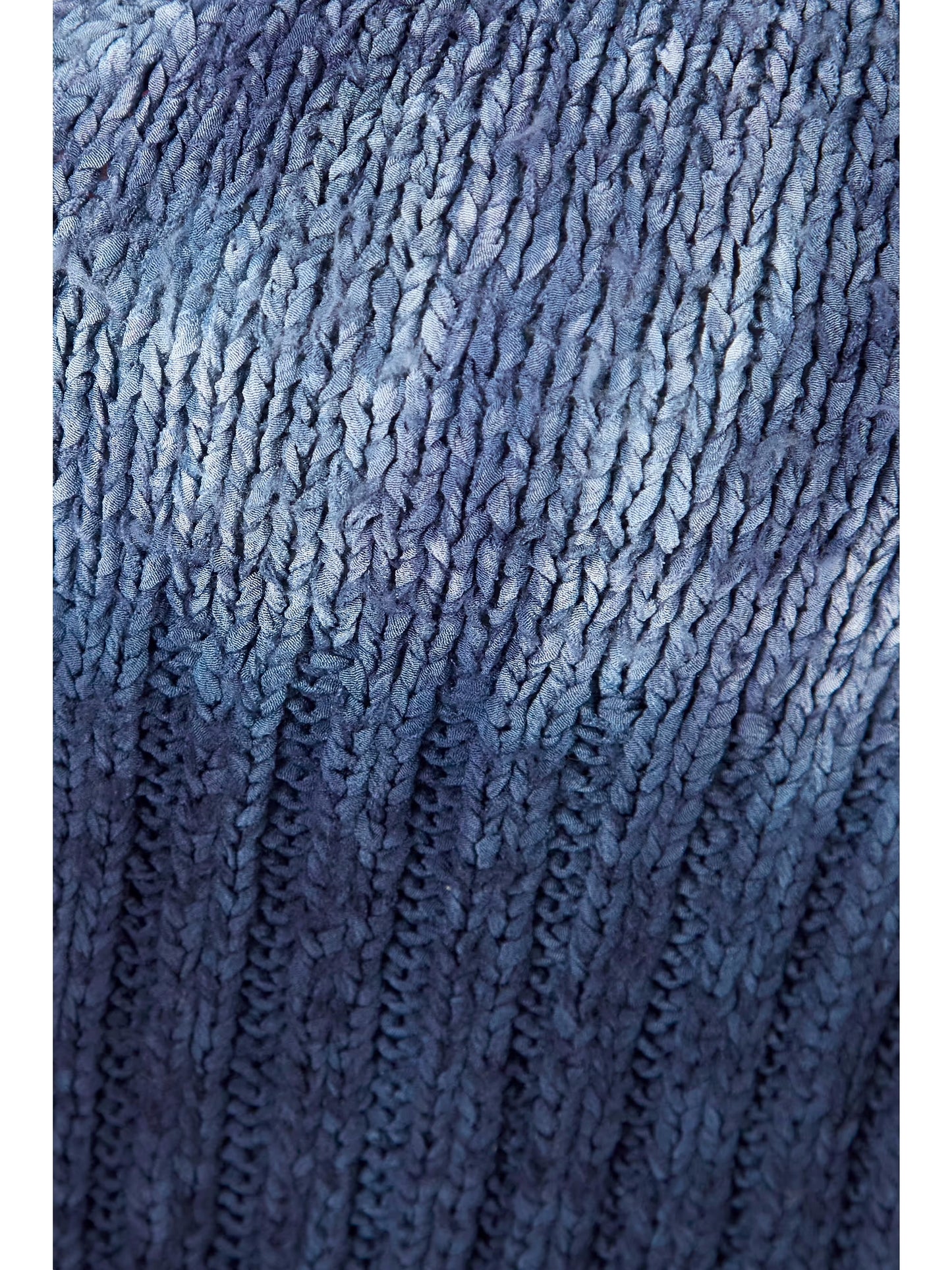 Altuzarra Blue Navy Hand Dyed 100% Silk Ribbon Knit Top (XS/S)