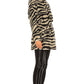 Varley Whitfield Faux Fur Hooded Jacket in Gravity Zebra (M)