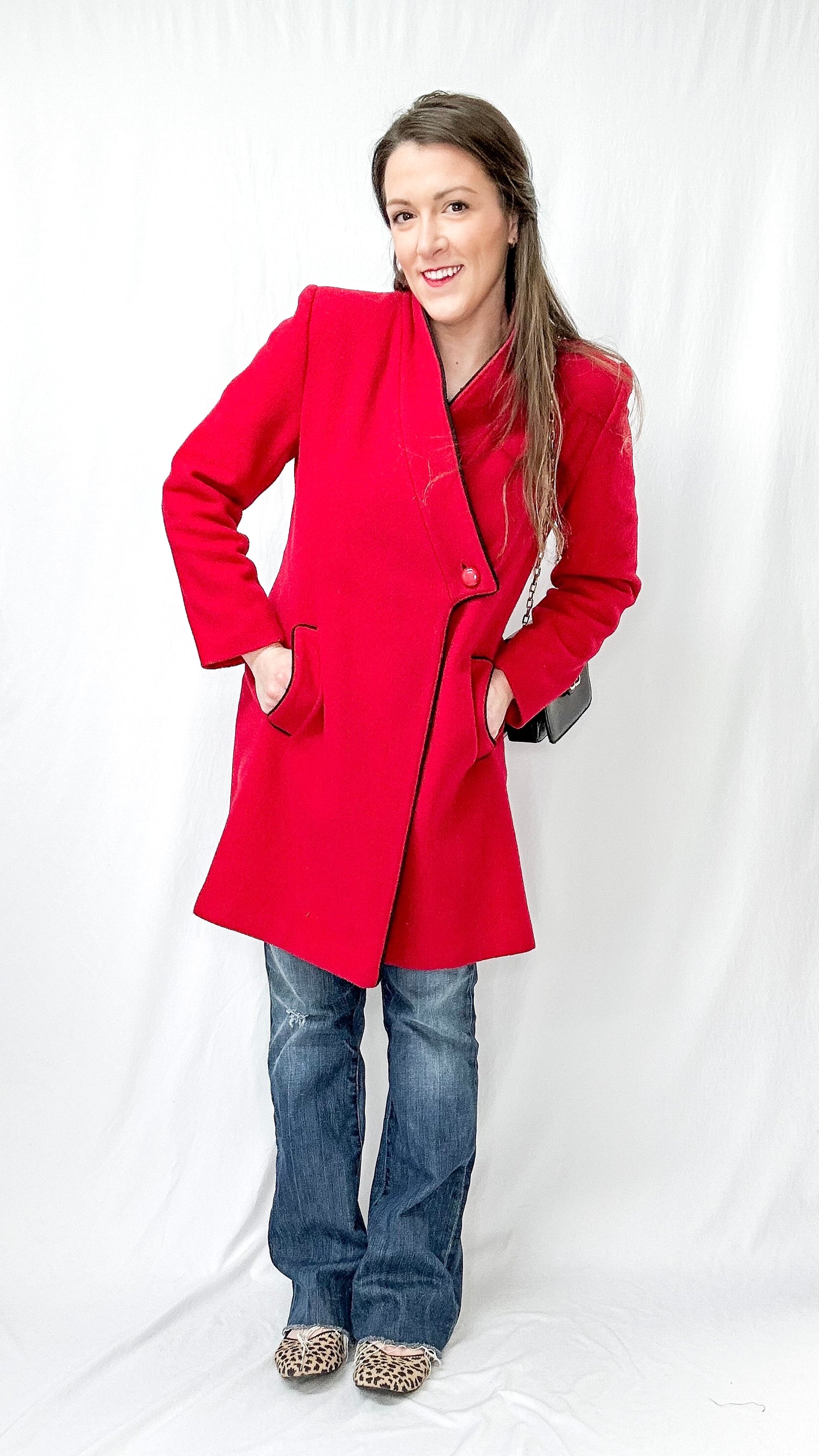 Vintage 80’s Braeton Dark Pink Wool Coat (4/6)