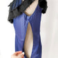 Philosophy di Alberta Ferretti Dark Blue & Black Mesh Trim Dress (8/L)