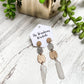 Handmade Gold & Silver Raw Crystal Drop Earrings