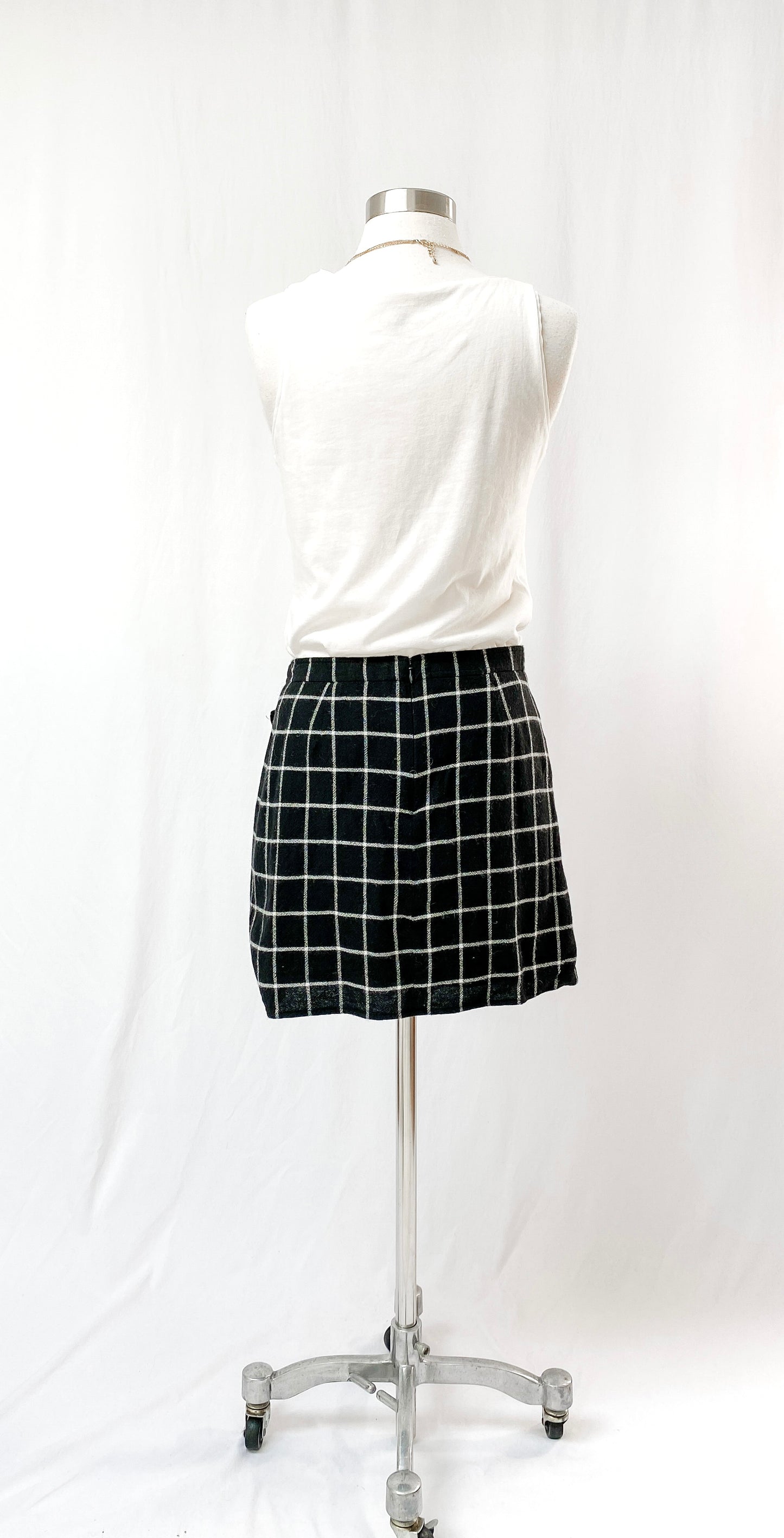 Madewell Windowpane Ruffle Skirt (4)