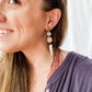 Handmade Gold & Silver Raw Crystal Drop Earrings
