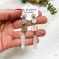 Handmade Gold & Silver Raw Crystal Drop Earrings