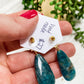 Handmade Dark Blue Stone Teardrop Earrings