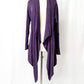 Braintree Purple Organic Cotton & Wool Zip Draped Cardigan (S)