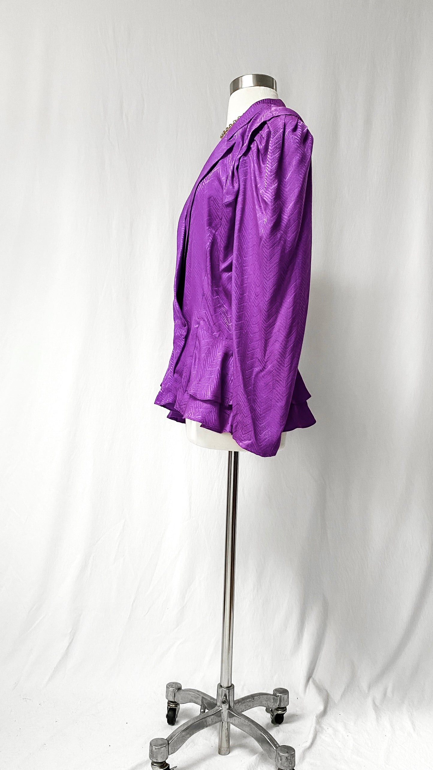 Vintage 80’s Purple Silk Top (8/10)