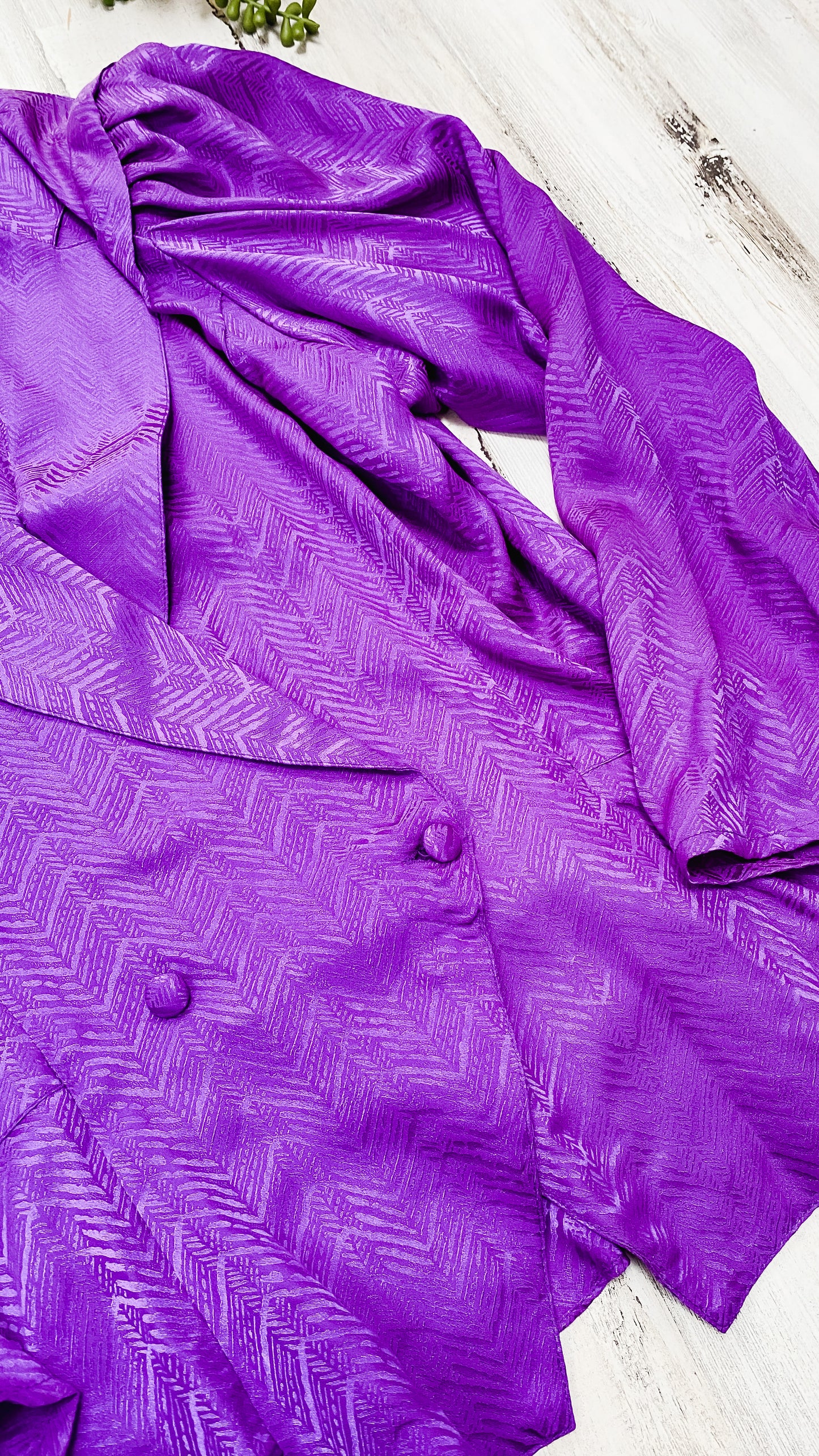 Vintage 80’s Purple Silk Top (8/10)