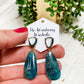 Handmade Dark Blue Stone Teardrop Earrings