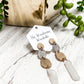 Handmade Gold & Silver Raw Crystal Drop Earrings