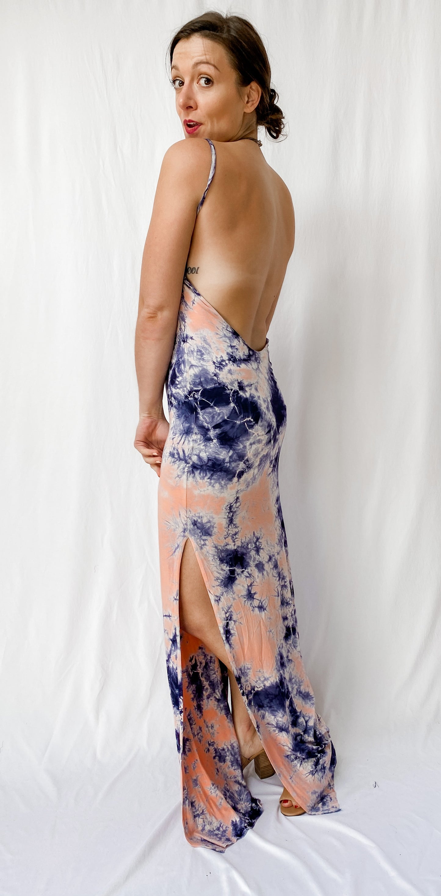 Young Fabulous & Broke Tie Dye Maxi Dress (M)