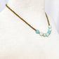 Natural Stone & Bronze Bead Short Handmade Necklace